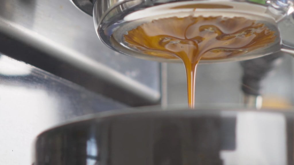 Espresso extraction and milk workflow scene on a Gaggia Classic Pro