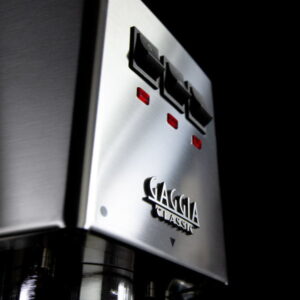 Gaggia Classic Pro front angle stainless steel machine