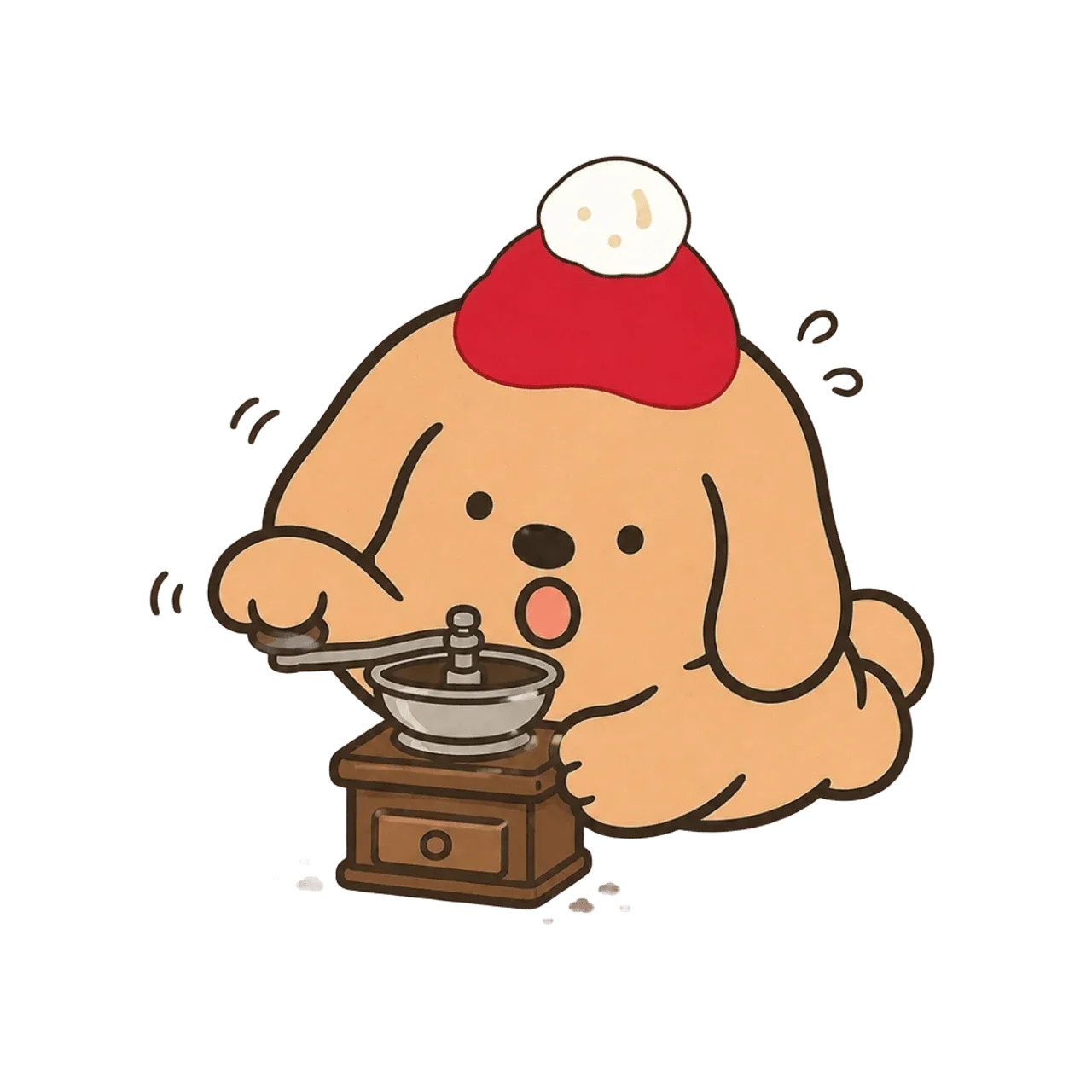 Coffee dog mascot at the end of the article