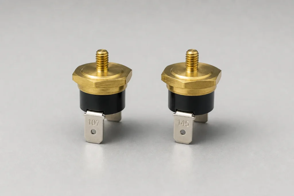 107 degree brew thermostat and 145 degree steam thermostat for a compatible Gaggia machine