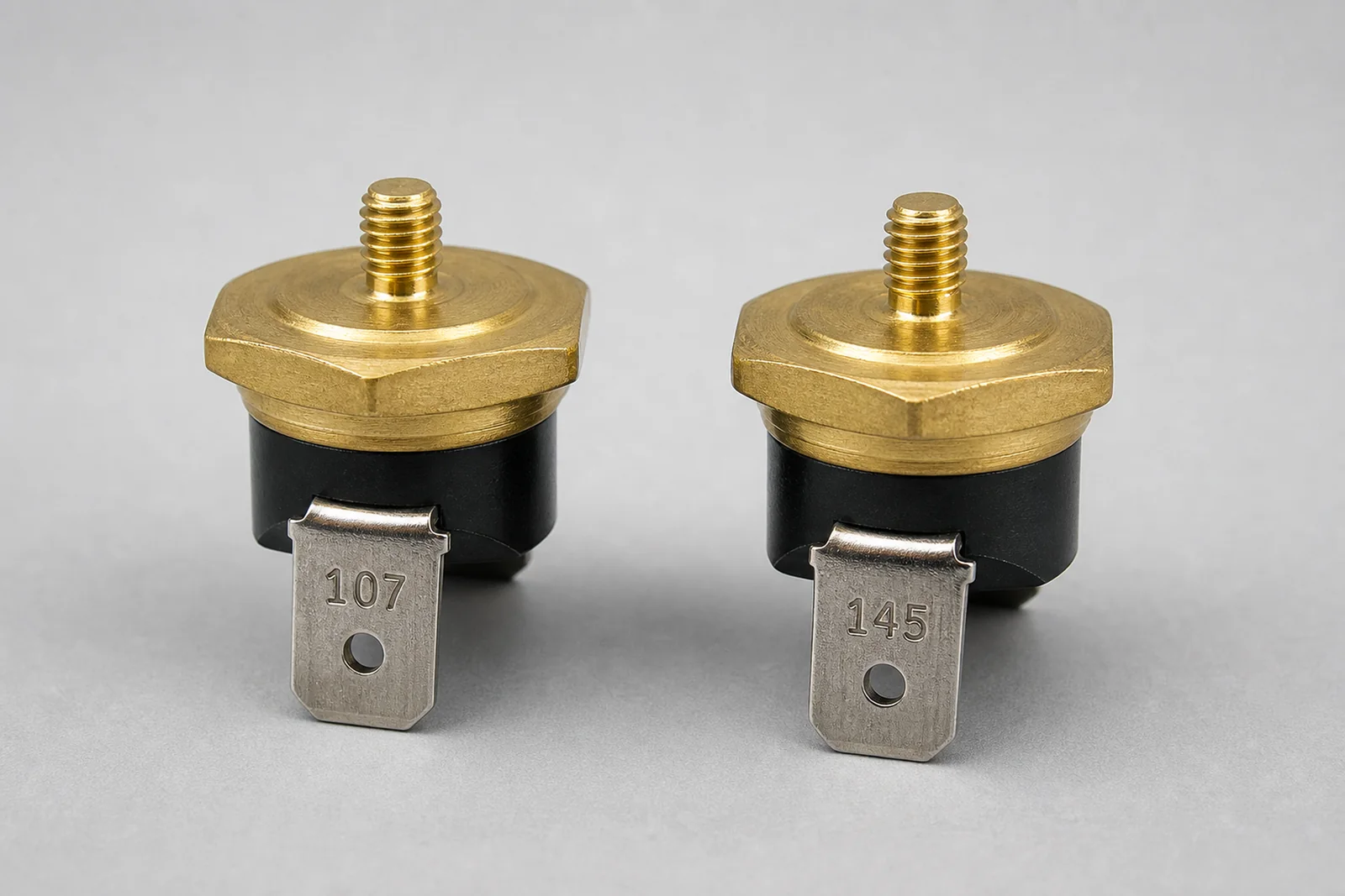Gaggia thermostat terminals stamped 107 and 145