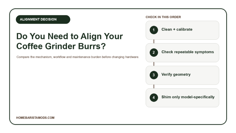 Do You Need to Align Your Coffee Grinder Burrs? decision workflow