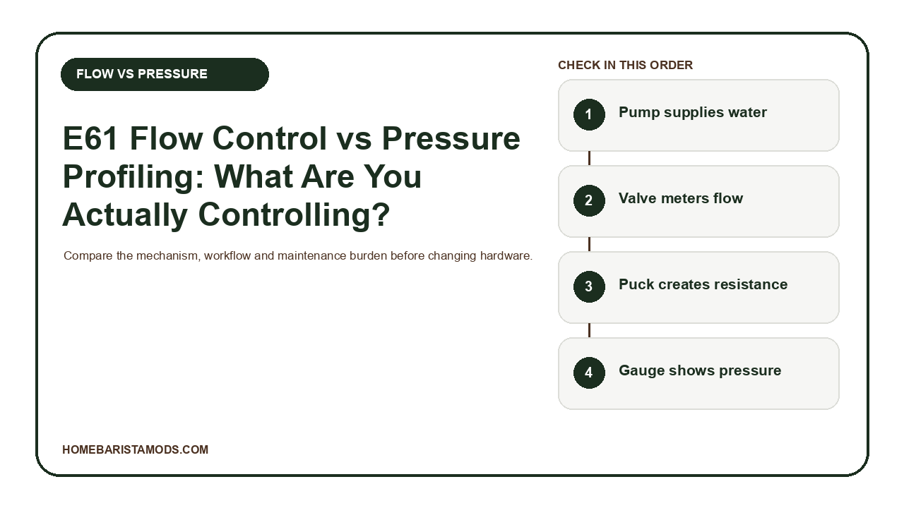 E61 Flow Control vs Pressure Profiling: What Are You Actually Controlling? decision workflow