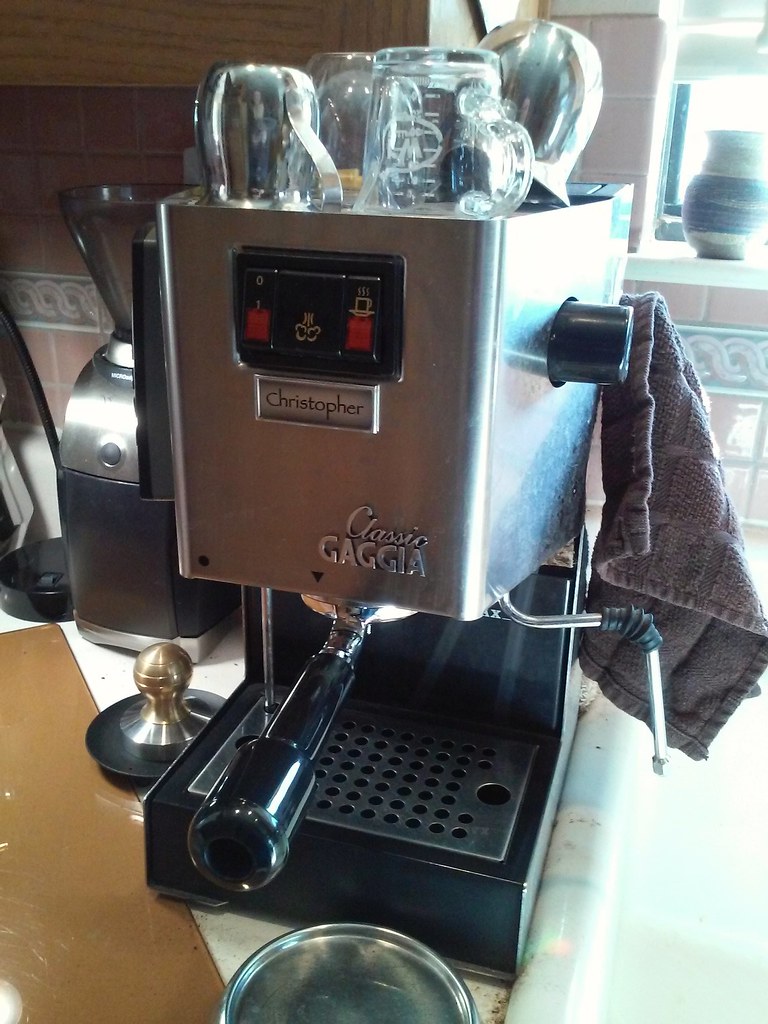 Older Gaggia Classic used as a real-machine reference for boiler repair and replacement decisions