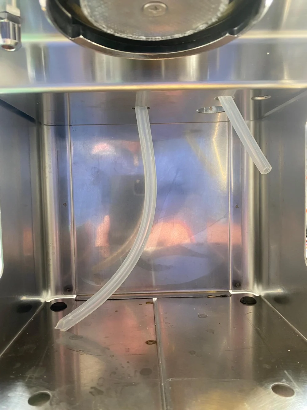 Two tubes in a Gaggia Classic water-tank opening