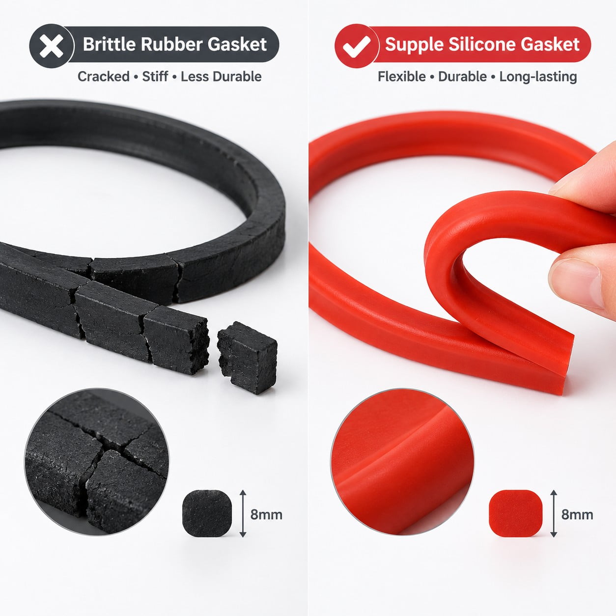 Using a gasket pick to remove an old group gasket and install fresh silicone ring